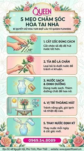 Mẹo Chăm Sóc Hoa Tươi Tại Nhà: Bí Quyết Giữ Hoa Đẹp Lâu Từ Chuyên Gia